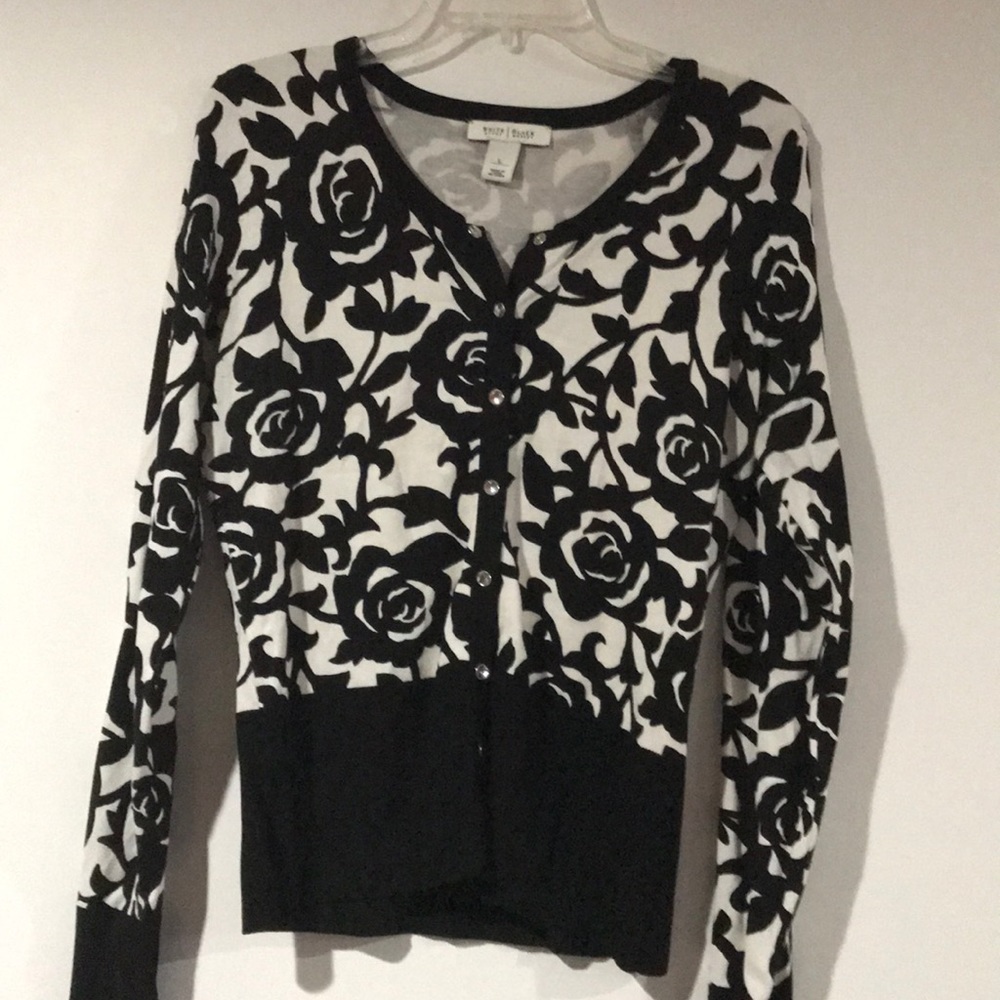 Black and white sweater